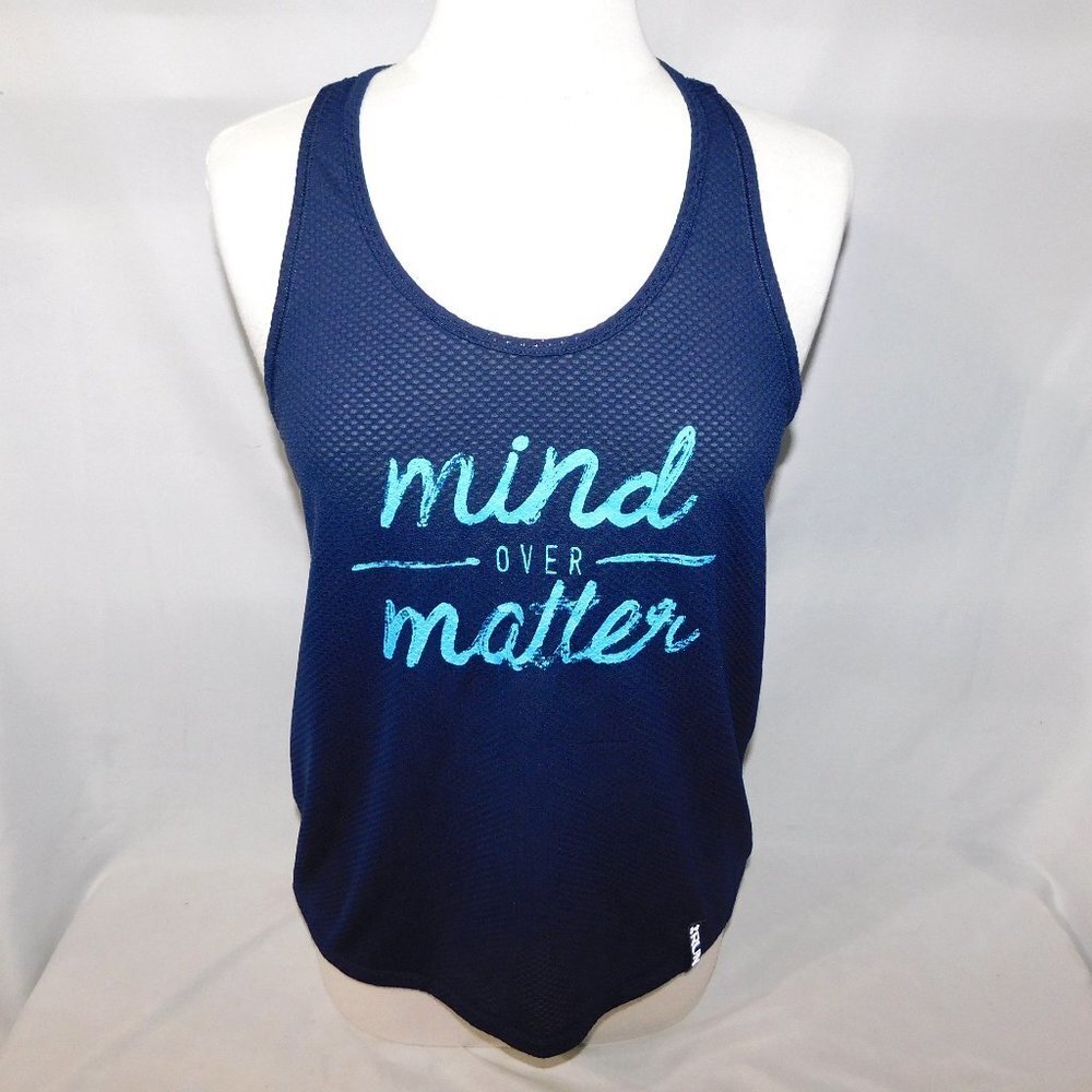 Under Armour Heat Gear Running Mind over Matter Tank Blue Activewear Womens S
